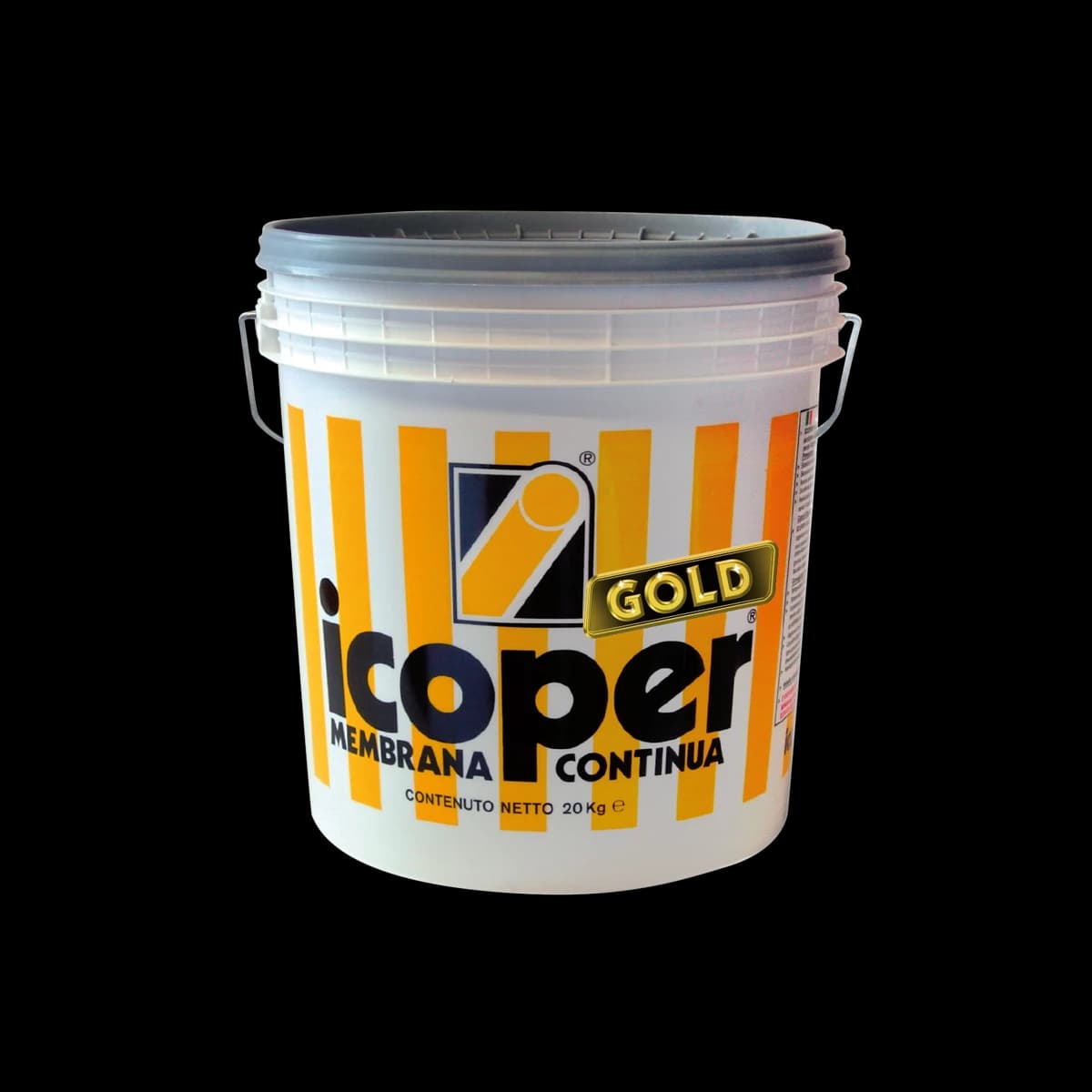 Icoper Gold for Waterproofing Roofs, Concrete Slabs, Old Built Bitumen Roofing, Retaining and Foundation Walls, Ledges, Terraces, Eaves, Chimneys, Metal Substrates, PU-foam Insulated Roofs (Liquid, Water Based) (20 Kg)