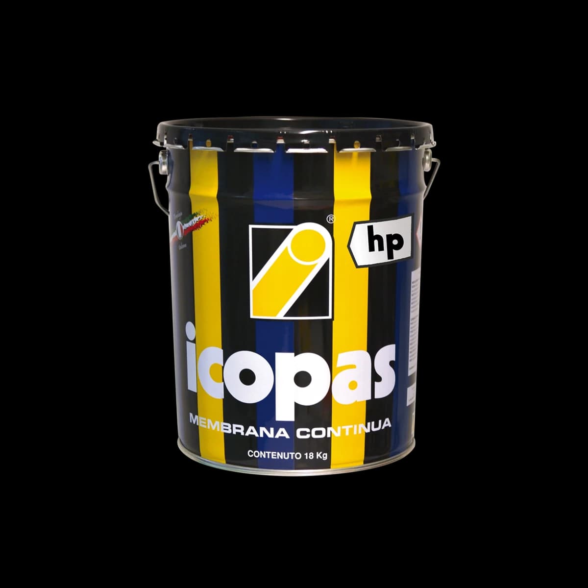 Icopas Hp for Waterproofing Roofs, Concrete Slabs, Terraces, Retaining and Foundation Walls, Gutters, Valleys, Details and old Built-up Bitumen Roofing (Liquid, Solvent Based) (18 Kg)