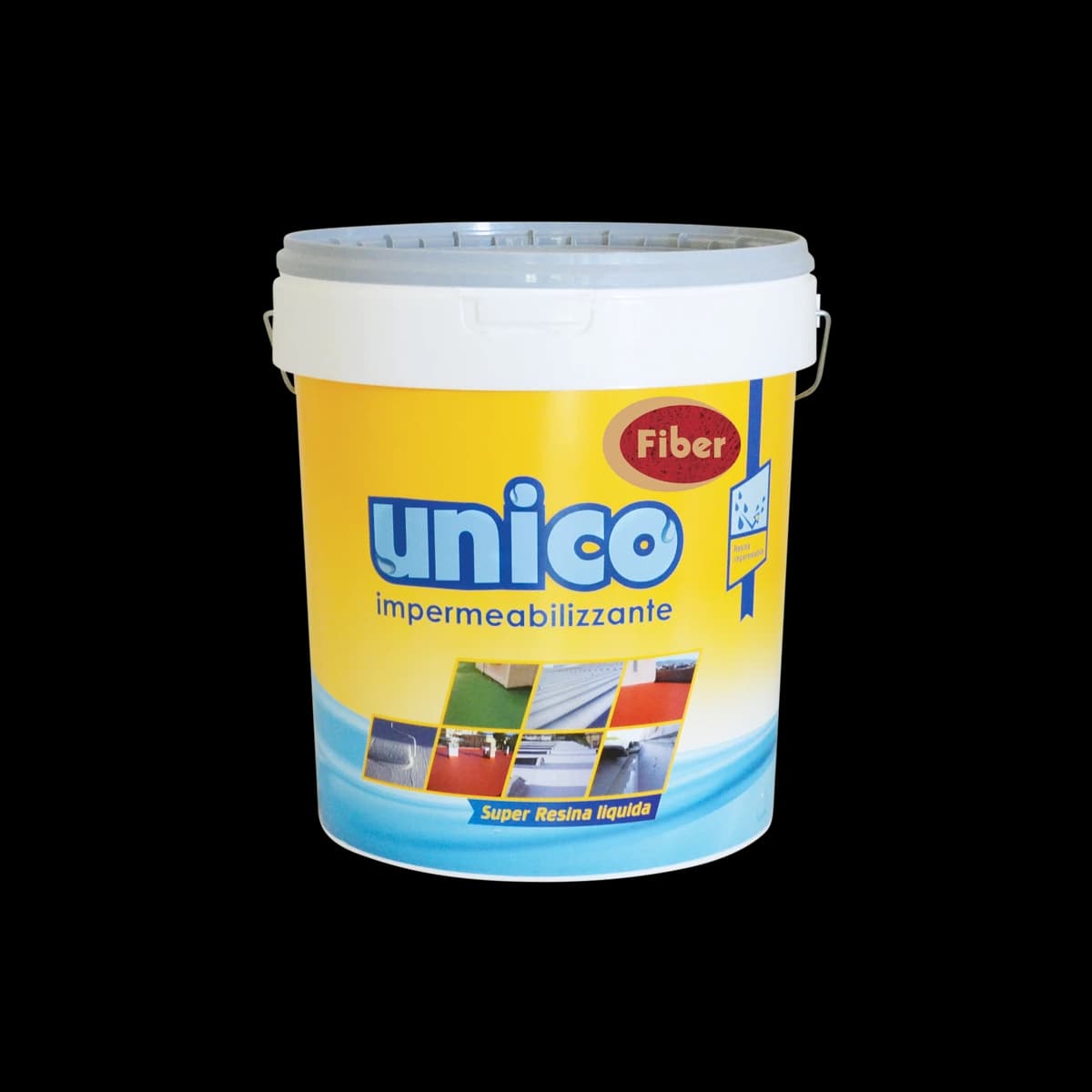 Unico Fiber Waterproofing Coating Rollable and Highly Resistant to Stagnant Water (Liquid, Water Based) (18 Kg)