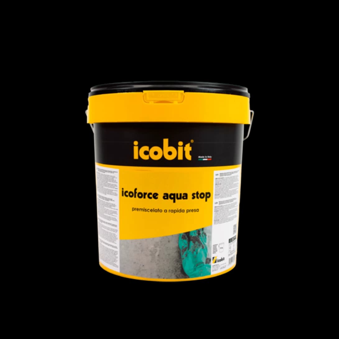 Icoforce Aquastop Very Fast-Setting Cementitious Premix for Instant Plugging of Water Leaks (Liquid, Solvent-free) (5 Kg)