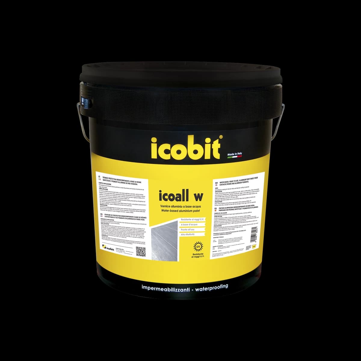 Icoall W for Painting and Protecting Bitumen-Polymer Membranes (Liquid, Water Based) (9 Lt)