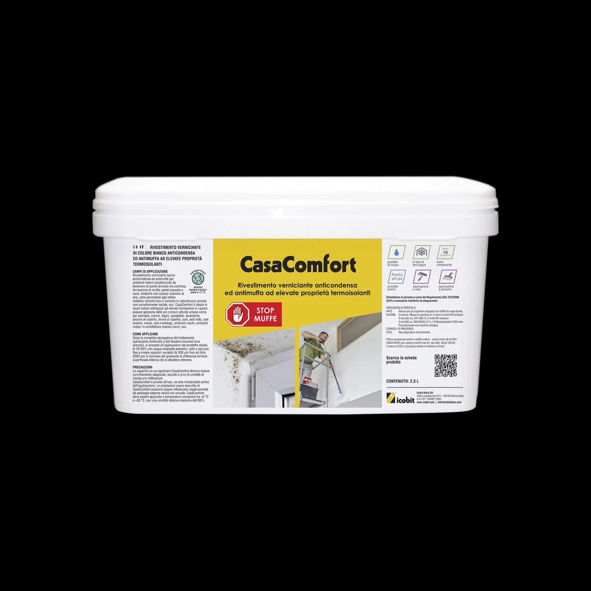 Casacomfort Special Anti-mold Paint Coating to Provide High Thermal Insulation (Liquid, Water Based) (2.5 Lt)