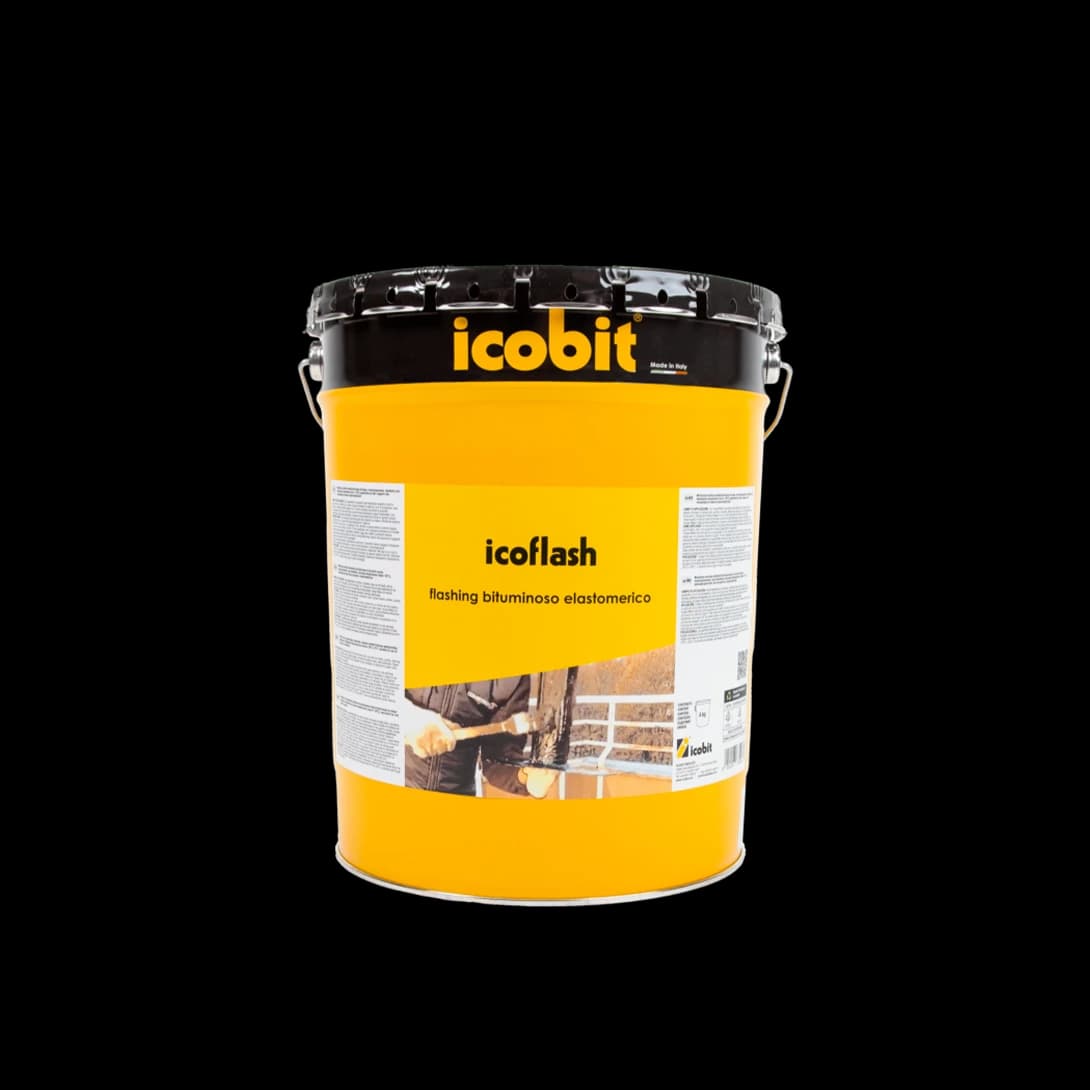 Icoflash Elastomeric Mastic based on SBS and Distilled Bitumen with Protective Additives (Liquid, Solvent Based) (4 Kg)