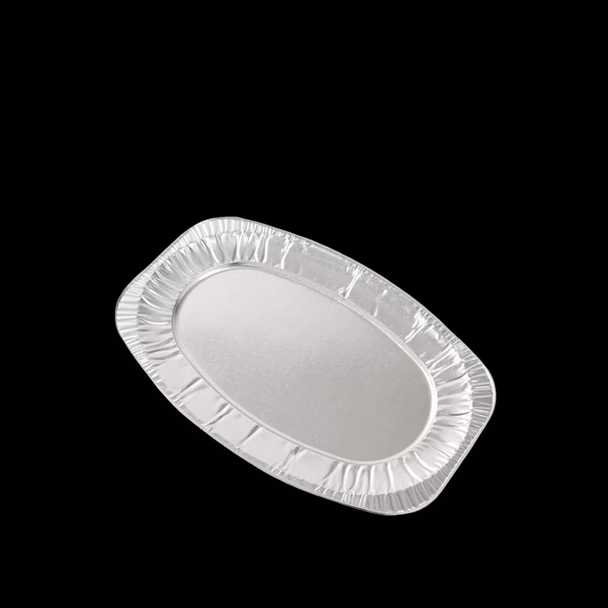 Rectangular Aluminium (Cap. 320ml) Disposable Turkey and BBQ Pan with Rounded Edges (150 pcs)